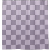Minimalist Soft Lavender Checkerboard Pattern  Duschvorhang (Vorderseite)