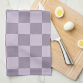 Minimalist Soft Lavender Checkerboard Pattern  Geschirrtuch (Viertel Falte)