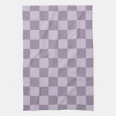 Minimalist Soft Lavender Checkerboard Pattern  Geschirrtuch (Vertikal)