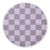 Minimalist Soft Lavender Checkerboard Pattern  Keramikknauf (Vorderseite)