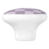 Minimalist Soft Lavender Checkerboard Pattern  Keramikknauf (Seitenansicht)