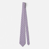 Minimalist Soft Lavender Checkerboard Pattern  Krawatte (Vorderseite)