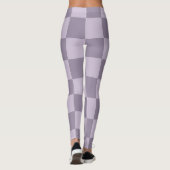 Minimalist Soft Lavender Checkerboard Pattern  Leggings (Rückseite)