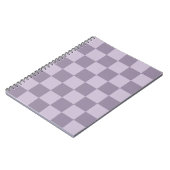 Minimalist Soft Lavender Checkerboard Pattern  Notizblock (Linke Seite)