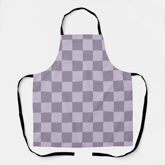 Minimalist Soft Lavender Checkerboard Pattern  Schürze (Vorderseite)