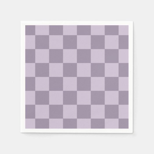 Minimalist Soft Lavender Checkerboard Pattern  Serviette (Vorderseite)