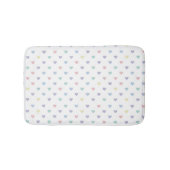 Minimalist Soft Pastel Heart Pattern Badematte (Vorderseite)