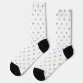 Minimalist Soft Pastel Heart Pattern Crew Socks Socken (Linkes Detail)