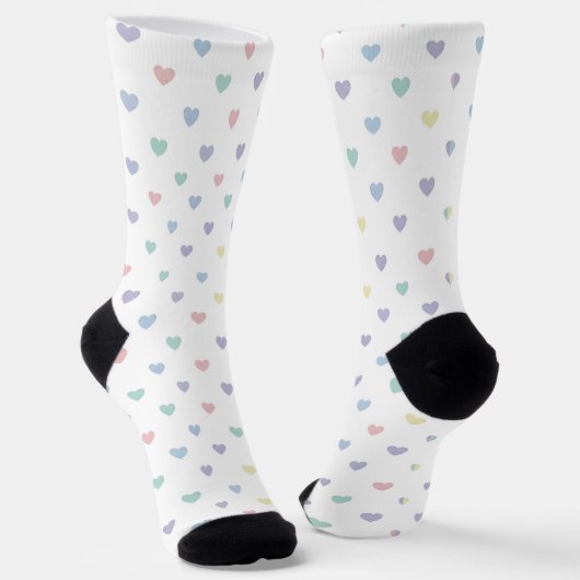 Minimalist Soft Pastel Heart Pattern Crew Socks Socken (Gewinkelt)