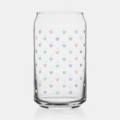 Minimalist Soft Pastel Heart Pattern Dosenglas (Vorderseite)