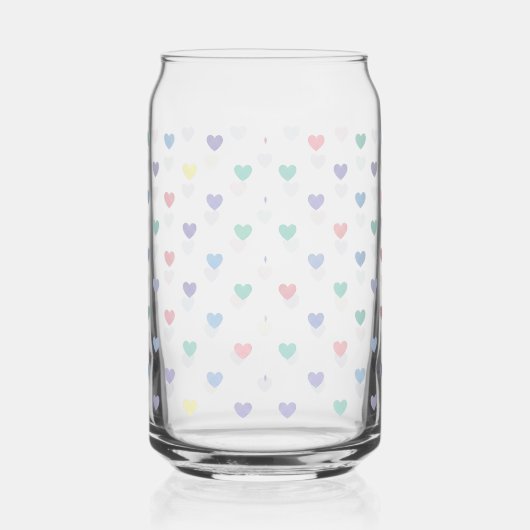 Minimalist Soft Pastel Heart Pattern Dosenglas (Links)
