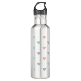 Minimalist Soft Pastel Heart Pattern Edelstahlflasche