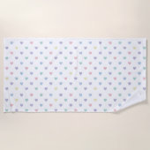 Minimalist Soft Pastel Heart Pattern   Strandtuch (Vorderseite)