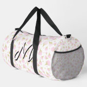 Minimalist Soft Pastel-Rosa Initial Reise Duffle Bag (Rechte Ecke)