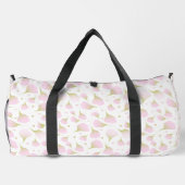 Minimalist Soft Pastel-Rosa Initial Reise Duffle Bag (Rückseite)