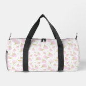 Minimalist Soft Pastel Rosé Initial Reise Duffle Bag (Rückseite)