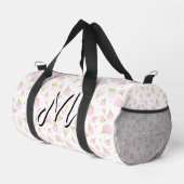 Minimalist Soft Pastel Rosé Initial Reise Duffle Bag (Rechte Ecke)