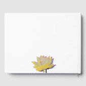 Minimalist soft pink & green lotus Wedding Gästebuch (Rückseite)