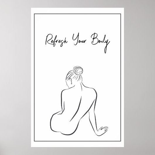 Minimalist Spa Decor Print Poster (Vorne)