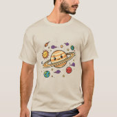 Minimalist Space Ästhetik Galaxy Mond T-Shirt (Vorderseite)