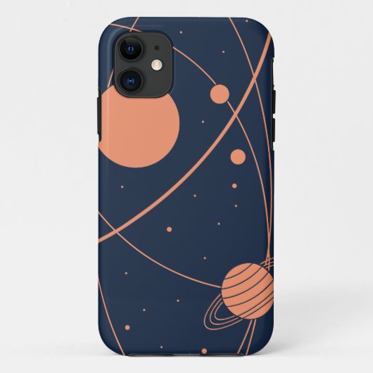 Minimalist Space Orbit iPhone 11 Hülle (Rückseite)