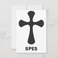 Minimalist Spes Kreuz Gebetskarte | Pater Noster