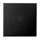 Minimalist Spider Web Halloween Ceramic Tile Fliese (Vorderseite)