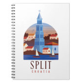 Minimalist Split Kroatien Dalmatien Vintage Notizblock (Vorderseite)