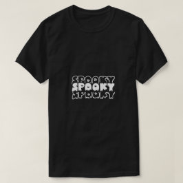 Minimalist Spooky – Halloween Typography Art T-Shirt