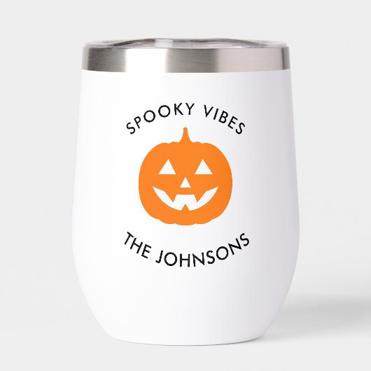 Minimalist Spooky Vibes – Personalized Halloween  (Rückseite)