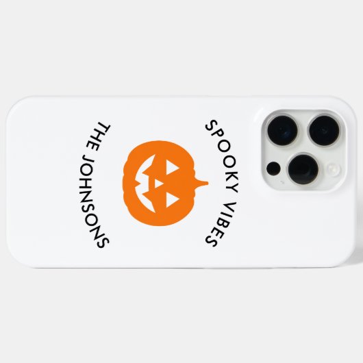 Minimalist Spooky Vibes – Personalized Halloween Case-Mate iPhone Hülle (Rückseite (Horizontal))