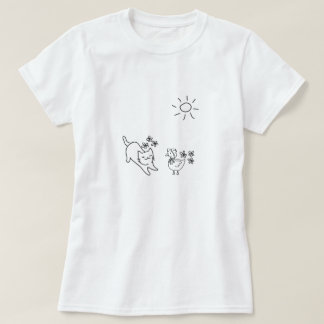 Minimalist Spring Cat T-Shirt