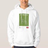 Minimalist St Moritz Bobsleigh Line Print Hoodie (Vorderseite)