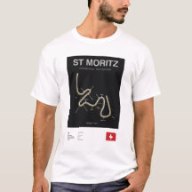 Minimalist St Moritz Bobsleigh Line Tee Blk