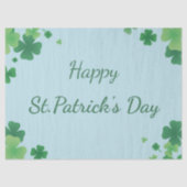 Minimalist St Patrick’s Day Clover Frame Seidenpapier (Vorderseite)