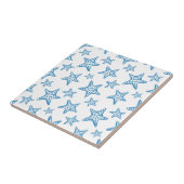 Minimalist Starfish Coastal Pattern (2) Fliese (Seite)