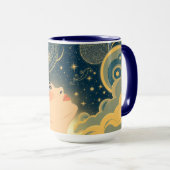 Minimalist Starry Night Dreamer Tasse (VorderseiteRechts)