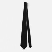 Minimalist Stealth Schwarz Mikro Karo Geometrisch Krawatte (Vorderseite)