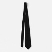 Minimalist Stealth Schwarz Mikro Karo Geometrisch Krawatte (Rückseite)