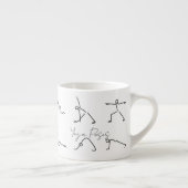 Minimalist Stick Figure Yoga Poses Espressotasse (Rechts)