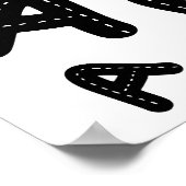 Minimalist Stitched Monogram A - Geometric Pattern Poster (Ecke)