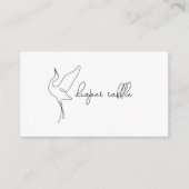 Minimalist Stork Neutral Baby Shower Diaper Raffle Begleitkarte (Vorderseite)