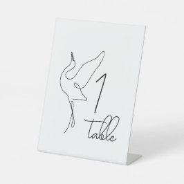 Minimalist Stork Neutral Baby Shower Table Numbers Sockelschild