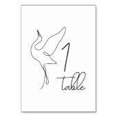 Minimalist Stork Neutral Baby Shower  Tischnummer (Rückseite)
