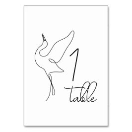 Minimalist Stork Neutral Baby Shower  Tischnummer