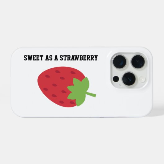 Minimalist Strawberry Pattern iPhone Case iPhone Hülle (Rückseite (Horizontal))
