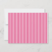 Minimalist Striped Ruby Bow Cute Nursery Note Card Mitteilungskarte (Rückseite)