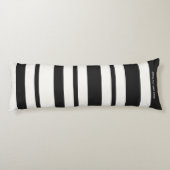 Minimalist stripes of black and white seitenschläferkissen (Rückseite)