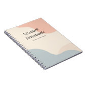 Minimalist Student Notebook Pastel Journal Notizblock (Rechte Seite)