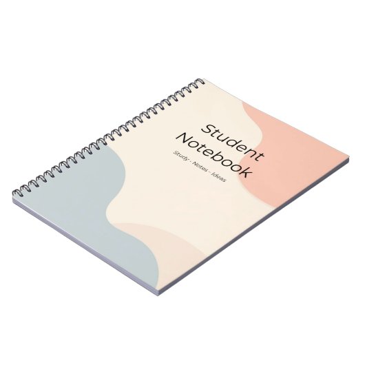 Minimalist Student Notebook Pastel Journal  Notizblock (Linke Seite)